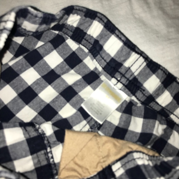 Carters white polo, Gymboree checkered shorts navy - Picture 7 of 8